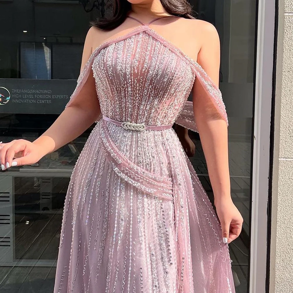 Модные Розовые асимметричные сексуальные платья Jiayigong с открытыми плечами для