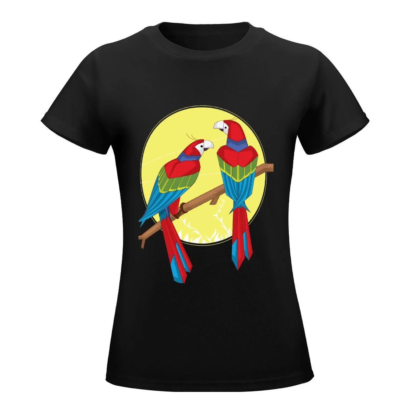 Футболка Scarlet macaw летний топ блузка тренировочные футболки для женщин