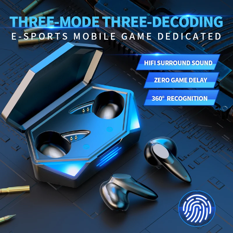 

TWS Earphone Bluetooth 5.2 Earphones G20 Gaming Headsets 15ms Low Latency Wireless Headphones Stereo Bass HIFI Sound Earbuds