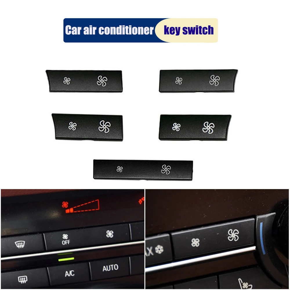 

2021 Car Heater Climate Control A/C Air Conditioning Switch Fan Button Cap Replacement for BMW 5/7 Series F10 F18 F07 F01 F02