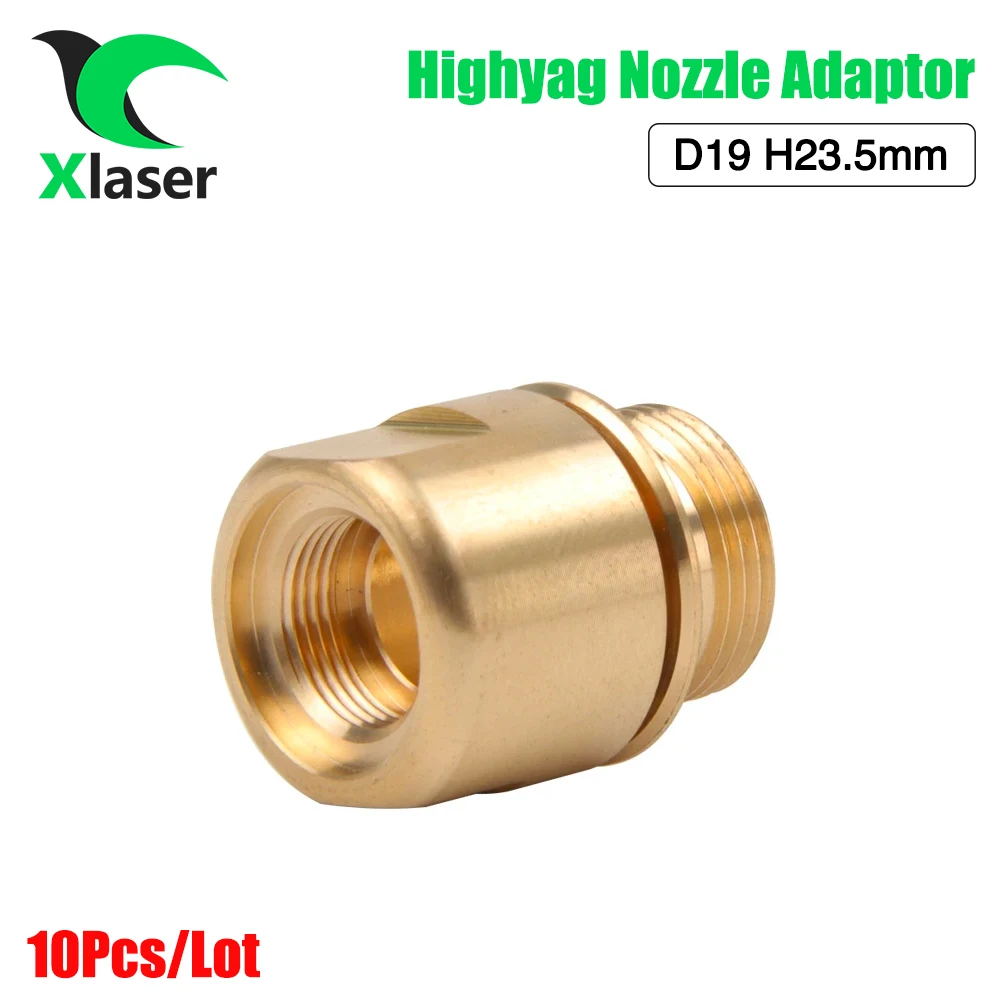 XLaser 10 шт./лот адаптер для насадок Highyag D19 H23.5 держатель медь станков лазерной резки