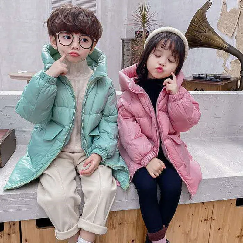 

Пуховик для мальчиков, пальто, хлопковое пальто 2022, теплая Утепленная зимняя детская одежда в стиле ретро, большие размеры