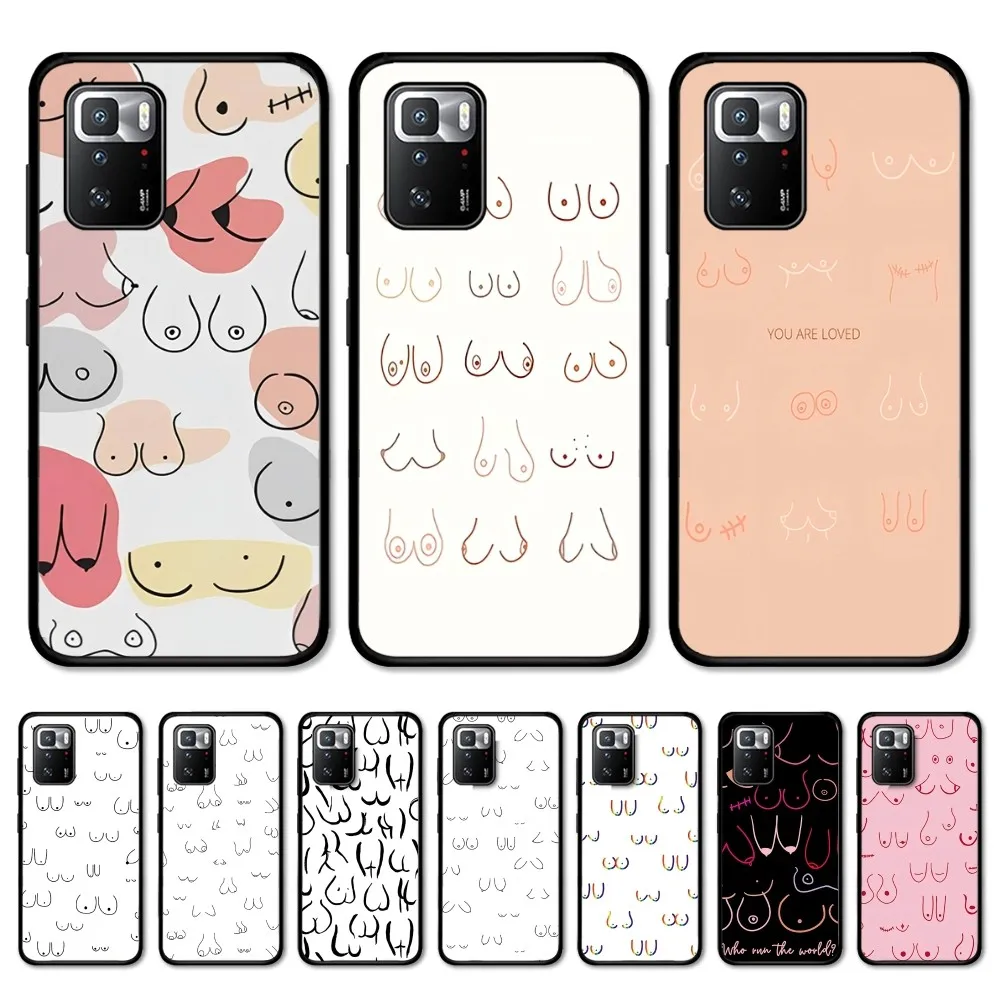 Чехол для телефона Boobs Art Print Redmi Note 4 X 5 A 6 7 8 T 9 9S 10 11 11S 11Epro Poco M3 pro