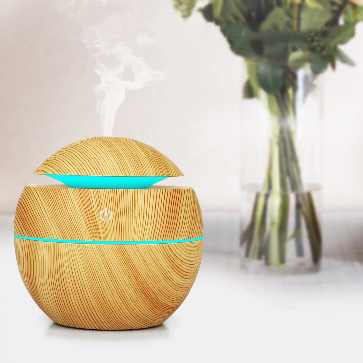 

Home Humidifier Ultrasonic Electric Aroma Diffuser Wood Grain Air Humidifiers Essential Oil Aromatherapy Humidificador LED Light