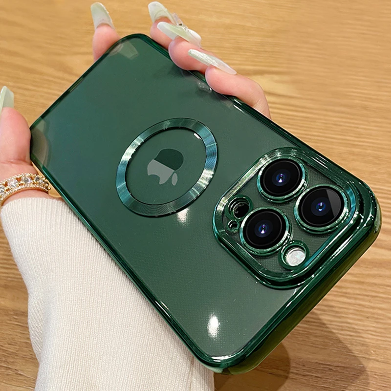 

Роскошный прозрачный чехол с покрытием для iPhone 13 Pro Max, защита для стеклянной камеры, противоударный чехол для iPhone 11 12ProMax 13Pro 12Pro