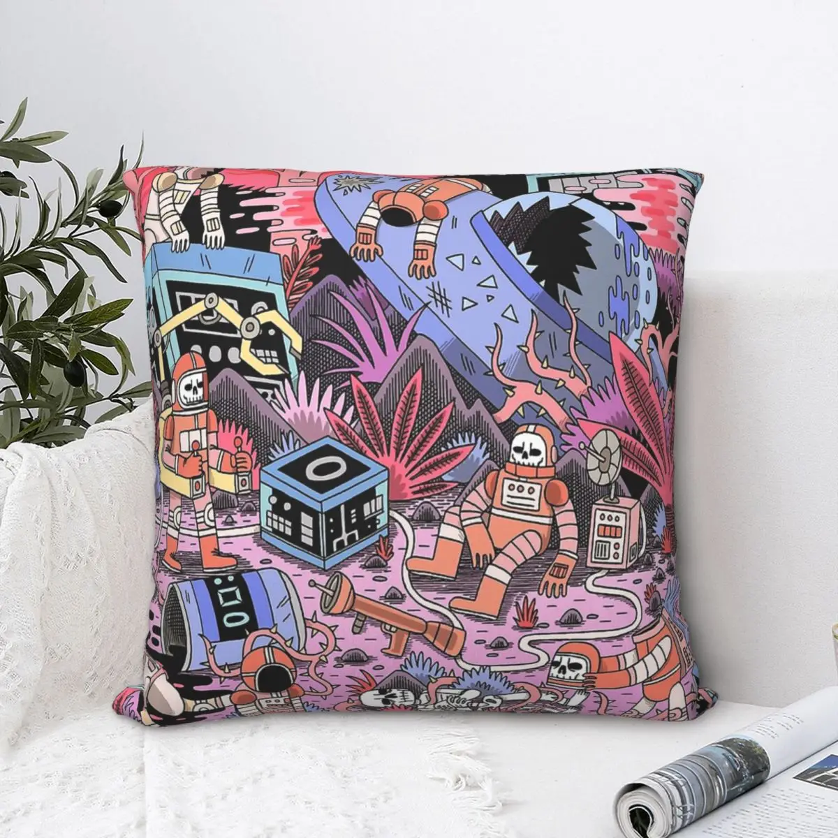 

Chaos Throw Pillow Case Design Art Cushion Home Sofa Chair Print Decorative Hug Pillowcase