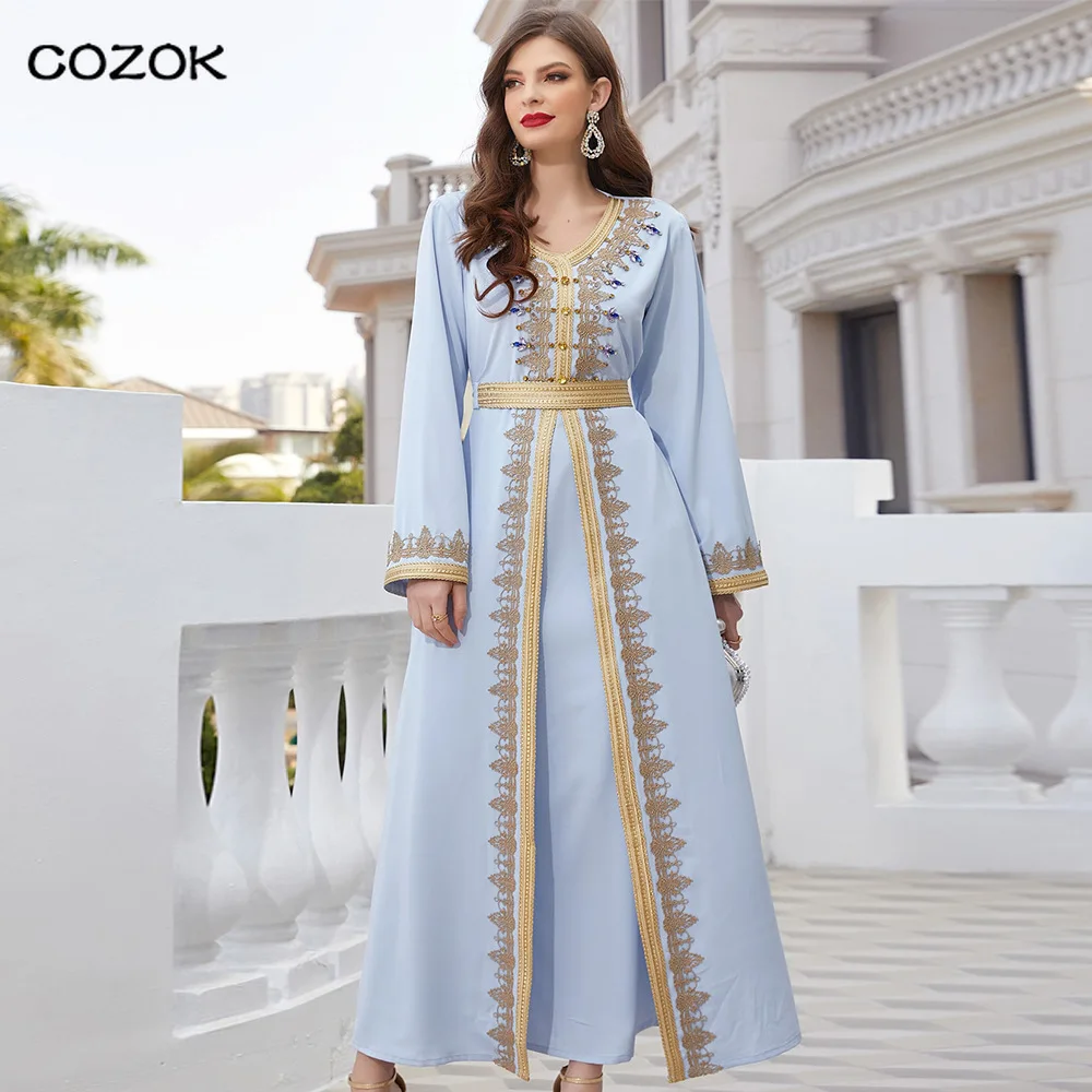 

Eid Ramadan Mubarak Prayer Clothes For Women Kaftan Abaya Dubai Turkey Islam Muslim Dress Robe Musulmane Longue Djellaba Femme