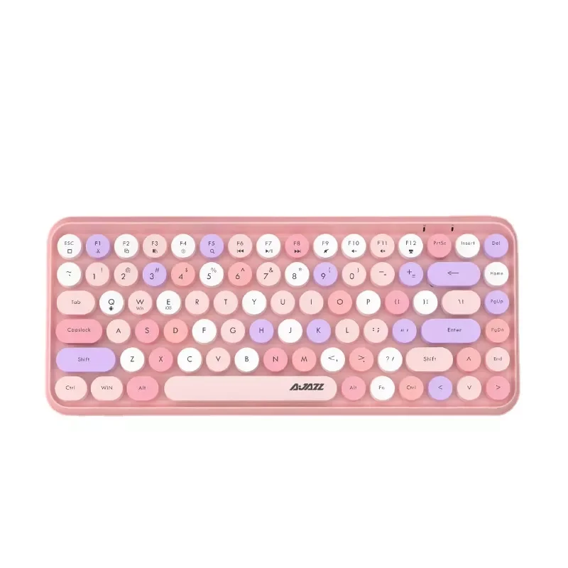 

Black Jue 308i Wireless Bluetooth Keyboard IPad Small Tablet Laptop Office Pink Girl Cute
