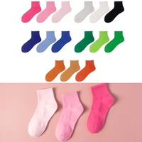 3 pairs plain socks woman candy color calcetines sport style winter sock pink seamless cotton dunk low hot sell running sock