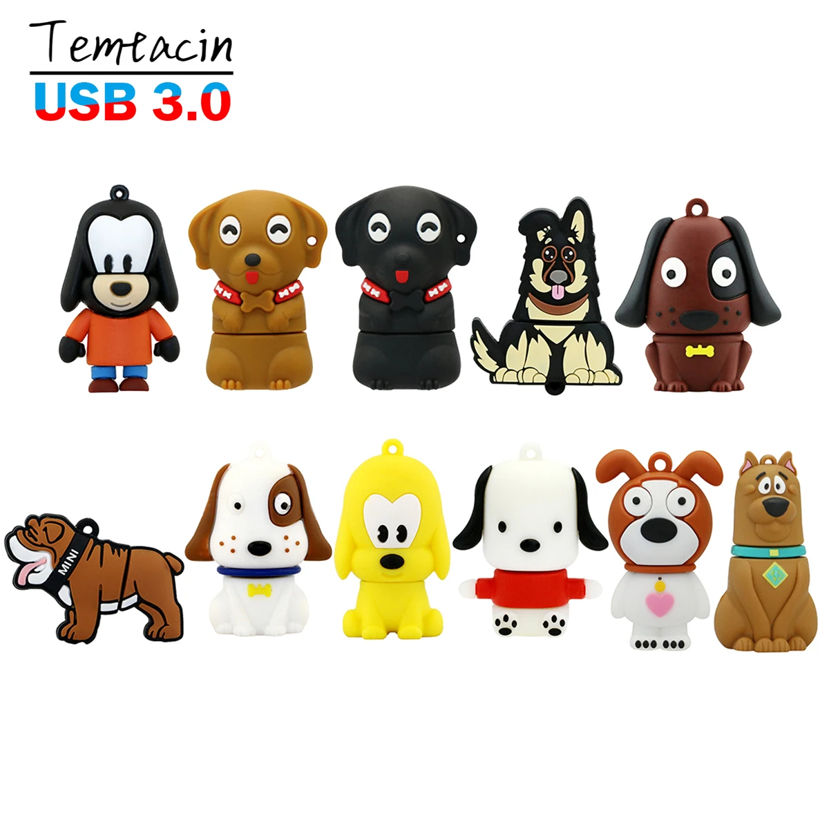 

Pen Drive Cartoon Pug Dog USB Flash Drive 16GB 32GB 64GB 128GB 256GB Pendrive Bulldog High Speed USB 3.0 Flash Memory Stick Disk