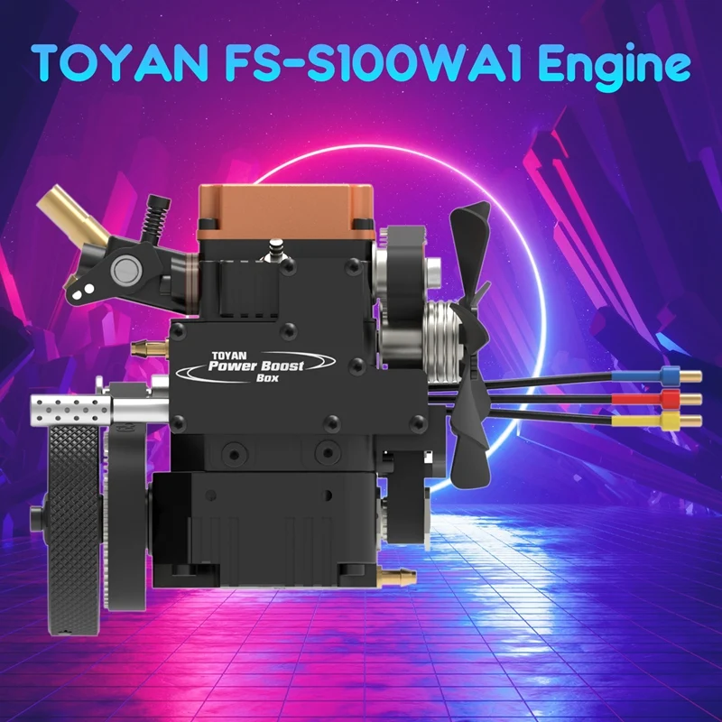 

TOYAN FS-S100WA1 Engine Single Cylinder 4 Stroke Model Water-Cooled Methanol Engine For RC Car Model Engine Kit
