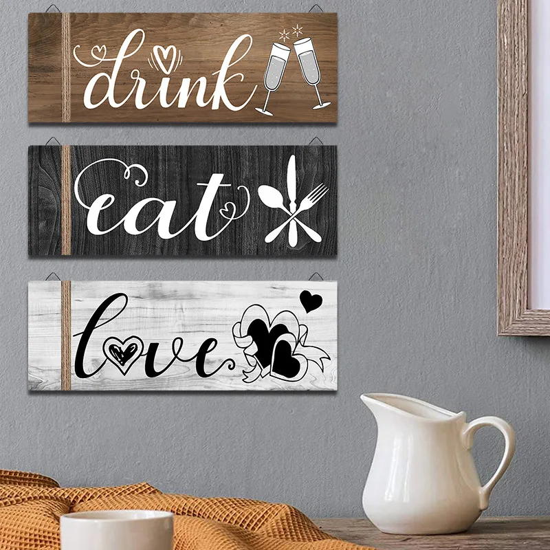 

Kitchen Restaurant Wall Decoration Wooden Sign Sign Festival Atmosphere Wooden House Number Wall Decoration Pendant