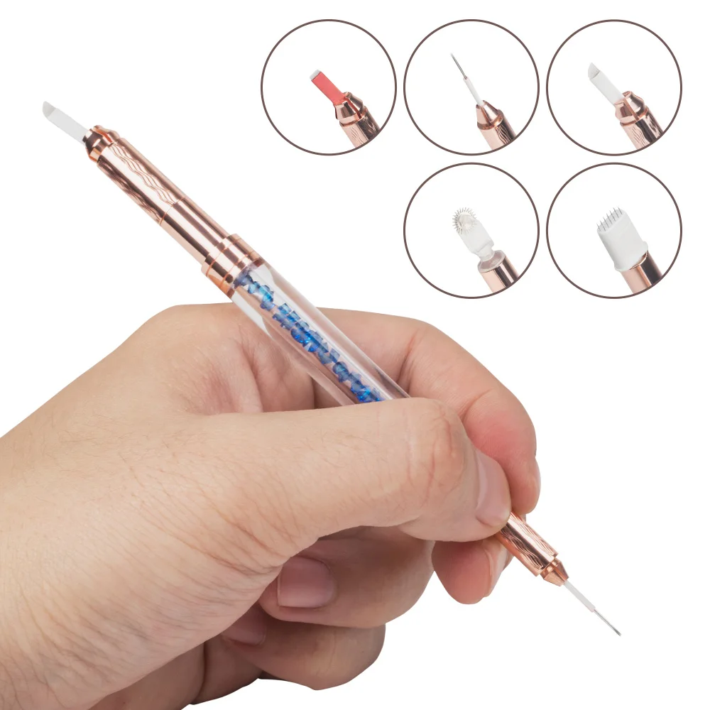 

Double Head Tattoo Manual Pen Microblading Permanent Makeup Eyebrow Tools Usage for Various Handmade Tattoo Needles