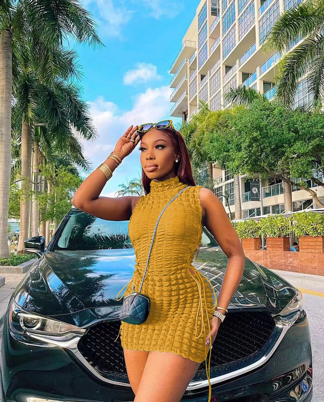 

Женское клетчатое платье без рукавов, готическое однотонное платье-футляр в стиле Харадзюку на шнуровке, сексуальное мини-платье, летняя мо...