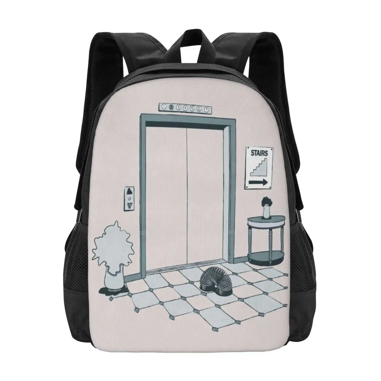 

Большой Вместительный школьный рюкзак с подъемником, сумки для ноутбука, мультяшный комичный смешной шутливый ретро-рюкзак