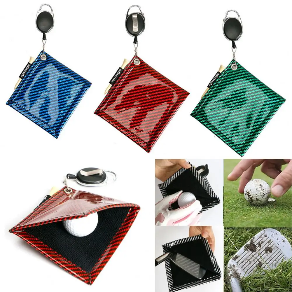 

Durable Golf Cleaning Towel Wear-resistant Sweat-Absorption Portable Golf Ball Cleaner Washer Pouch