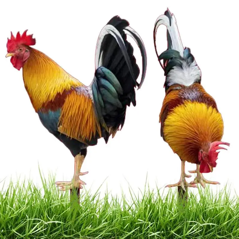 Статуя из куриных ростков, художественная акриловая статуя в виде животных для сада, курицы, фингурина, домашний декор для крыльца
