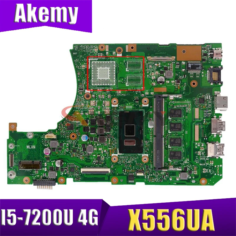

For Asus VivoBook X556UA X556UAM X556UAK X556UV X556U laptop motherboard mainboard with I5-7200U CPU 4G RAM DDR4 test full 100%