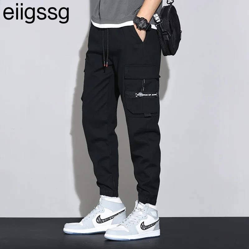 

Spring and Summer Big Men Trousers Knitted Sports Pants Men Pants Loose Korean Version of All-Match Overalls Trousers Men