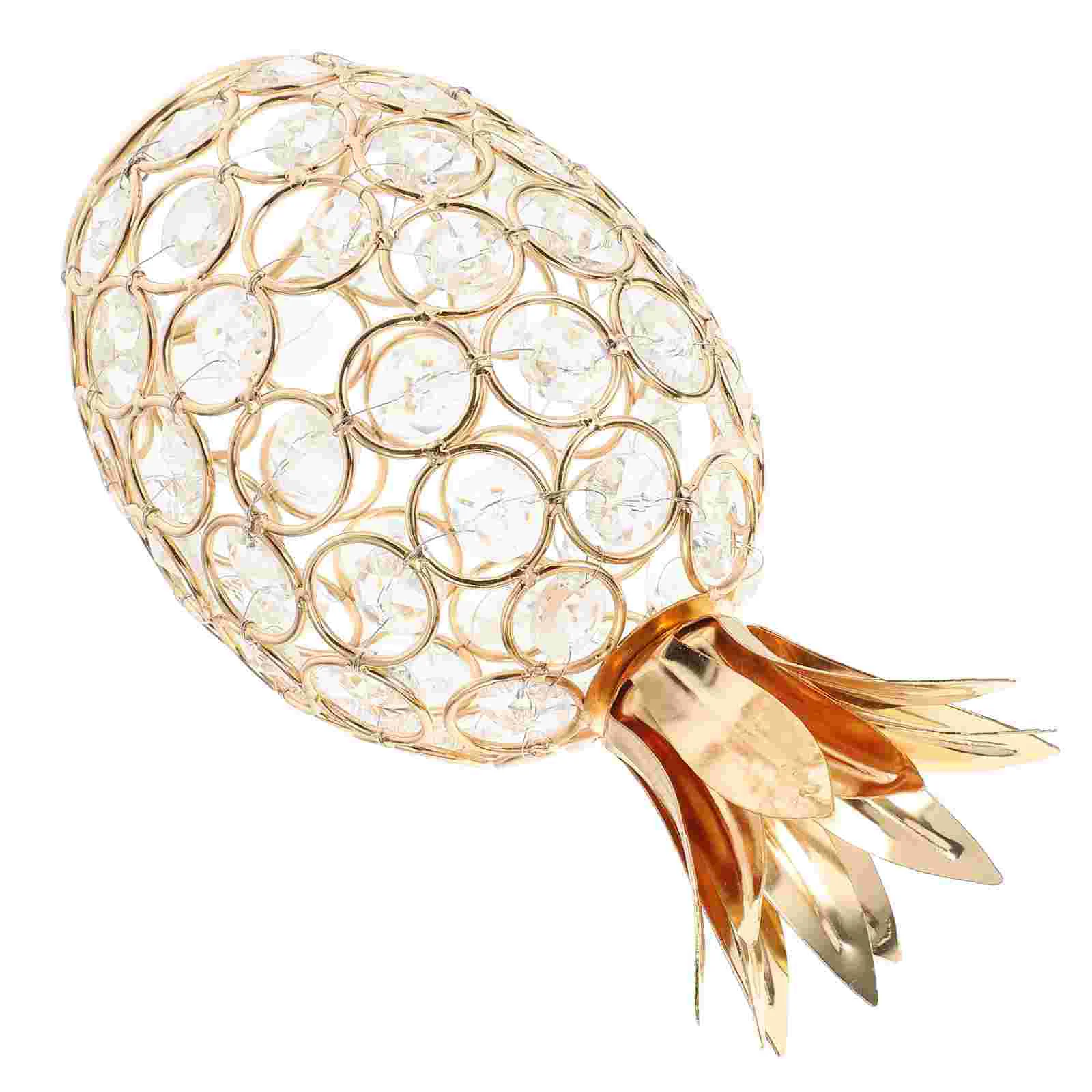 

Crystal Pineapple Craft Desktop Delicate Hollow Pineapple Decoration Photo Prop