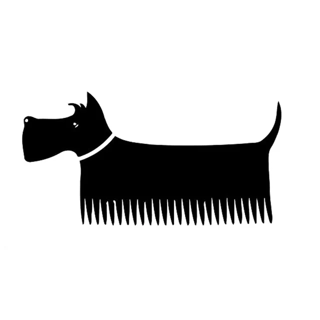 

18.1cm*9.4cm Dog Animal Cartoon Car Styling Vinyl Car Sticker Black/Silver