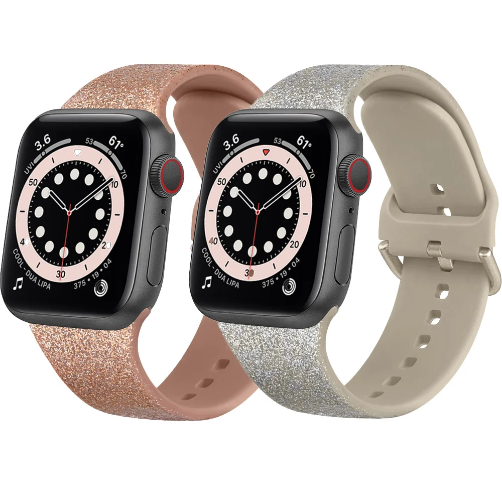 

Silicone Sport Band For Apple Watch 44mm 45mm 41mm watchband bracelet iWatch 40mm 38mm 42mm correa apple watch serie 6 5 3 SE 7