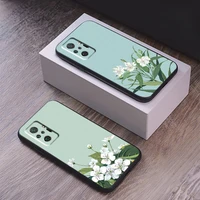 watercolor painting flowers and plants phone case for xiaomi redmi 9 9t 9i 9at 9a 9c 10s note 9 10 pro max 5g liquid silicon