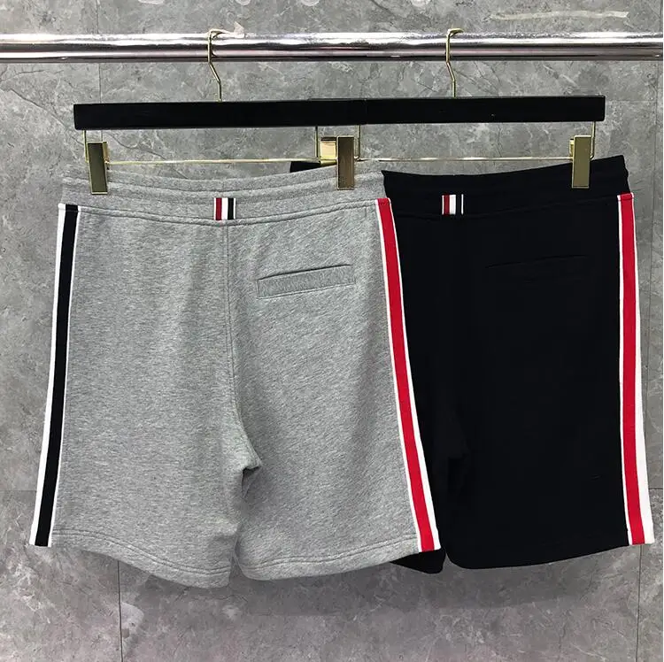 2022 Fashion New Casual Shorts Men Summer Striped Sports Knee Length Tracksuit Bottoms Jogger Track Shorts Male Ins