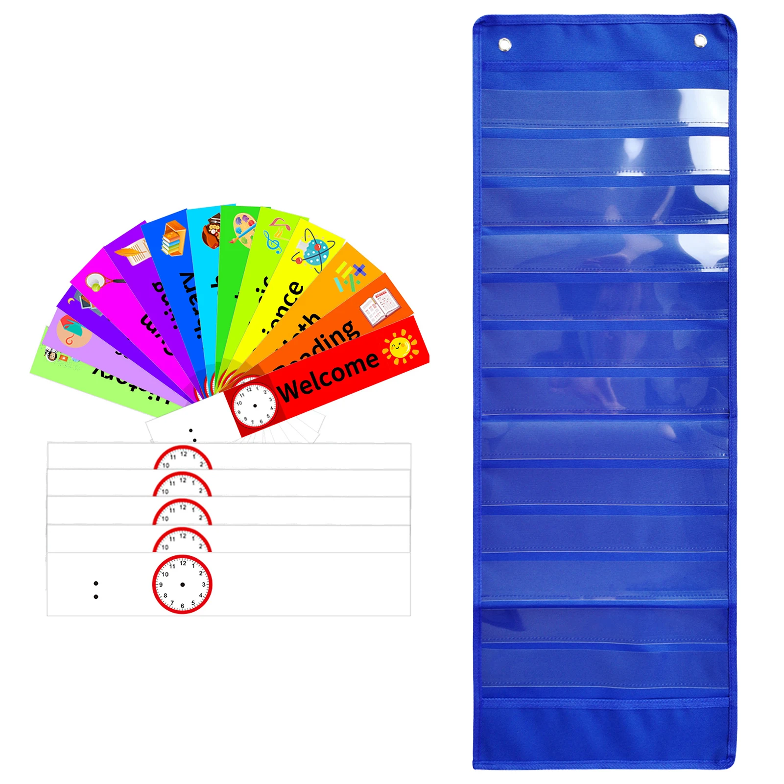 

Daily Schedule Chart Classroom Calendar Preschool Calendar For Kids Classroom Schedule With 18 Cards 131 Pockets For Classroom