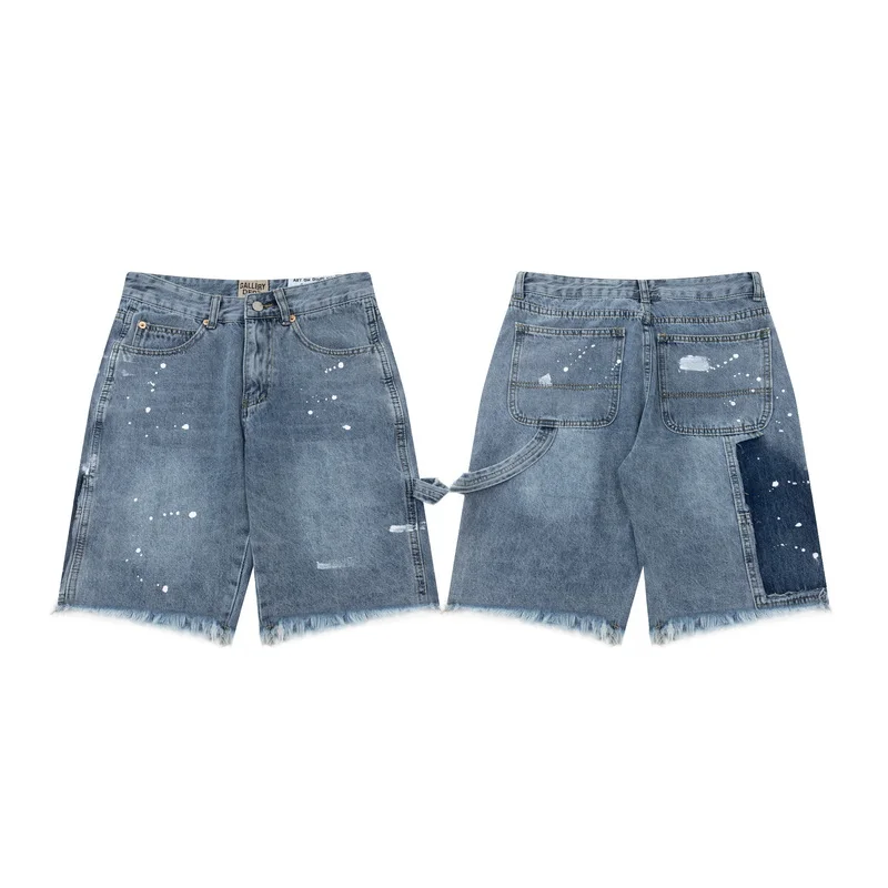 

2023 Summer new fashion men's casual denim shorts GALLERYS denim shorts men's DEPTS denim shorts
