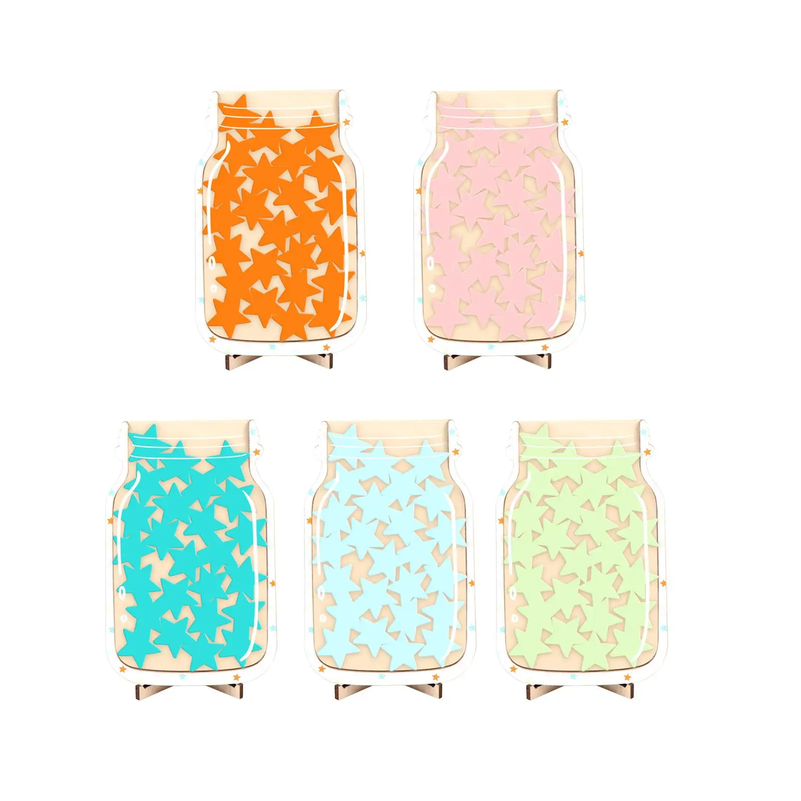 

Reward Jar with Stars Reward System Motivational Reward Jar Toddlers Positive Behavior Jar Decor Reward Star for School Teacher