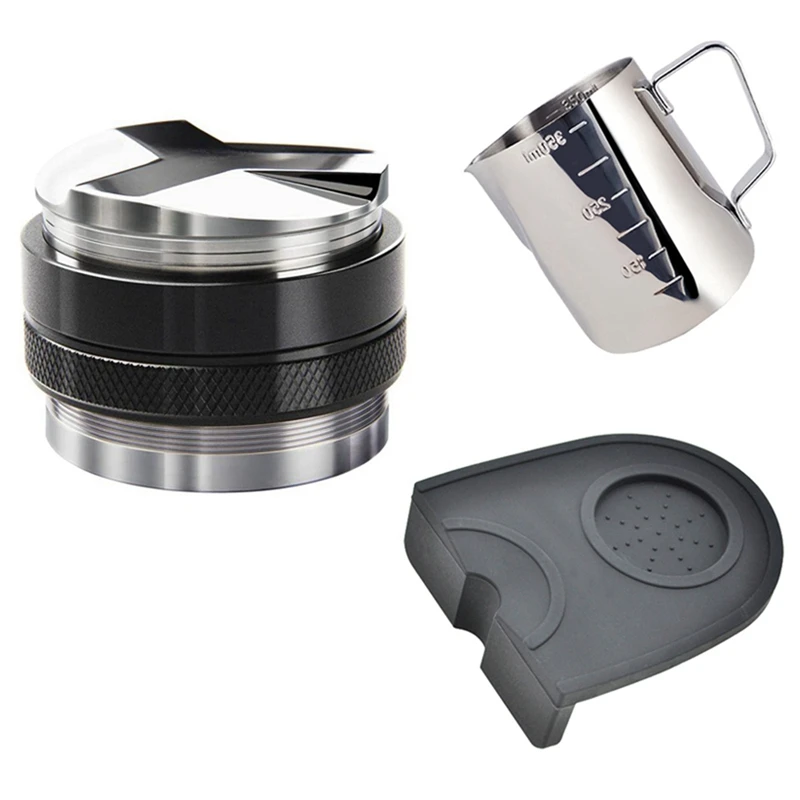 

51 мм угловой Темпер для кофе инструменты бариста вспениватель молока кувшин Эспрессо кофеварка силиконовый коврик для Темпера