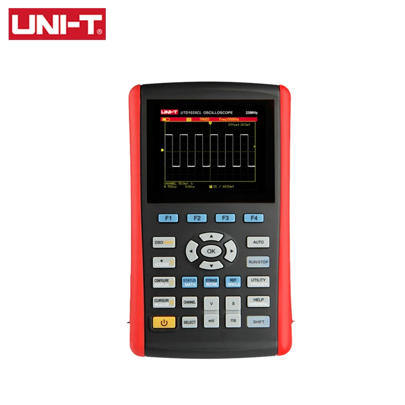 

UNI-T Digital Oscilloscope UTD1025CL 25MHZ 1 Channels Handheld Multimeter Oscilloscope 200MS/s Sampling Rate 3.5 Inches TFL LCD