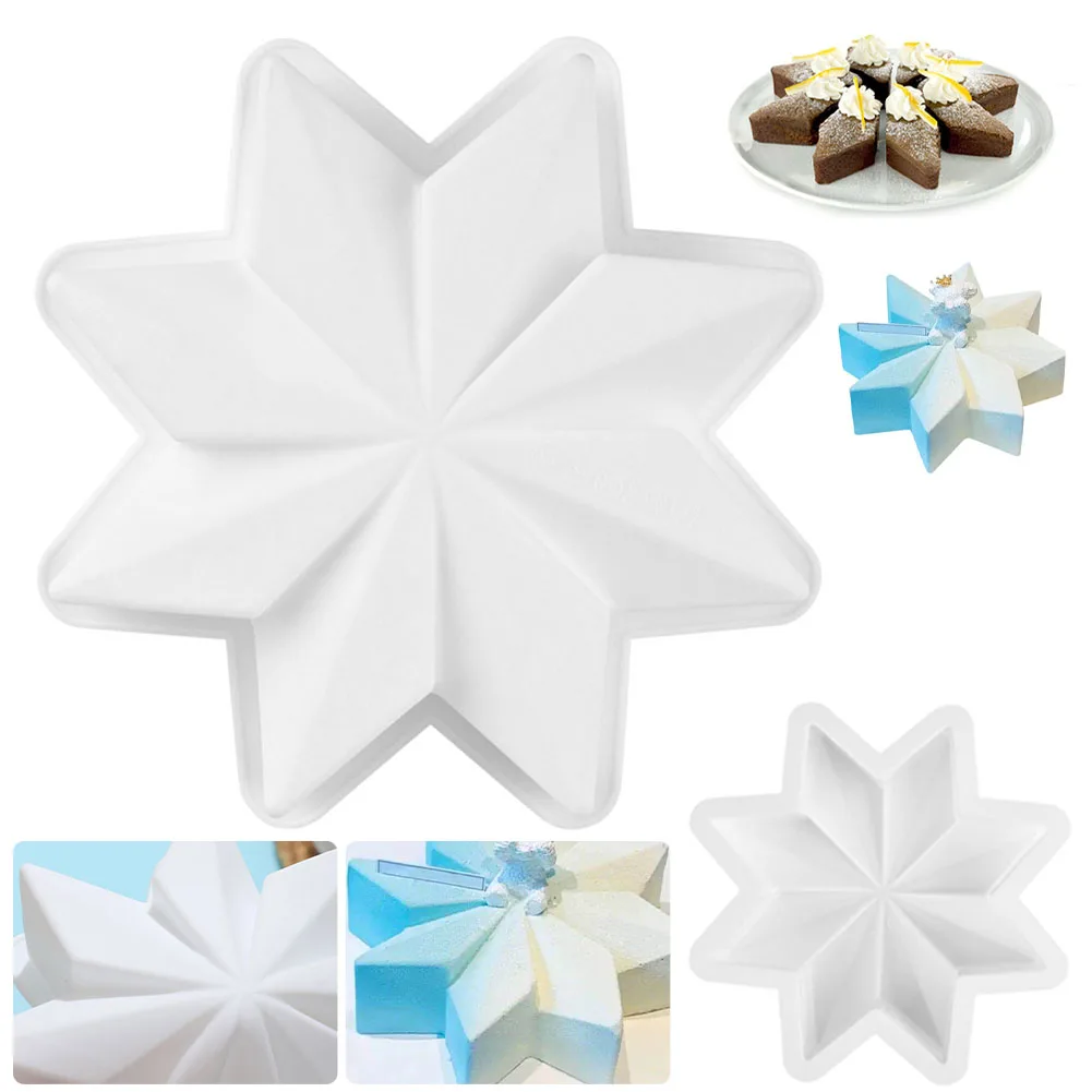 

Silicone Baking Mold Octagram Shape Cake Mold Non-Stick DIY Mousse Donut Making Mold Chocolate Cupcake Decorating Supplies Tools