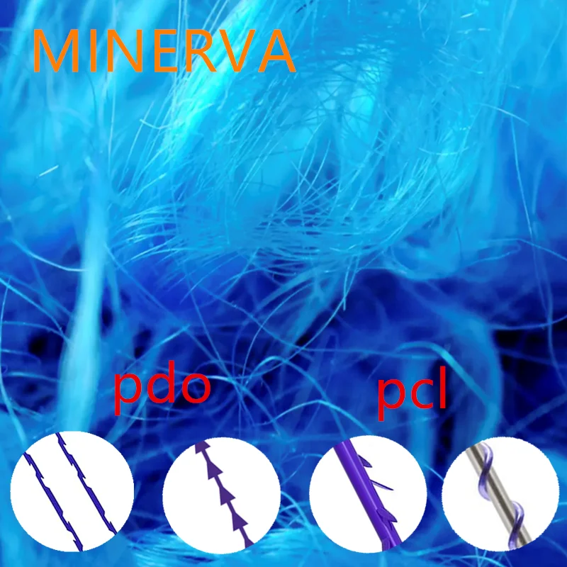 

MINERVA PDO PCL PLLA Threads Lift Polydioxanone Suture COG Thread 18G 100MM V Shape Lifting MINERVA Hilos Pdo Pcl Threads Lift