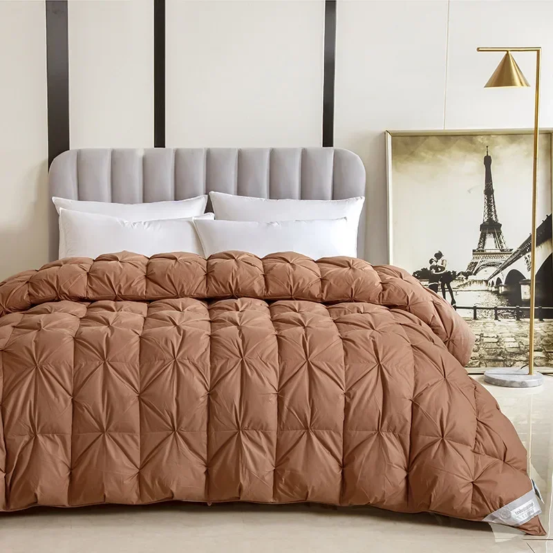 Зимнее стеганое одеяло из белого гусиного пуха