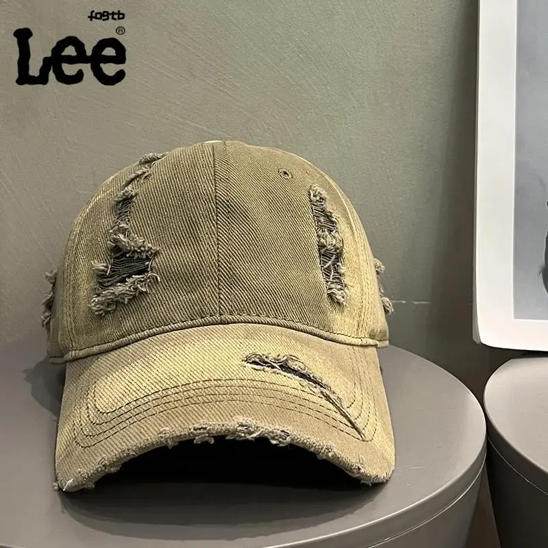 Fogtb Big Head Circumference Washed Distressed Ripped Baseball Cap Women Spring and Summer Sun Protection Shade All-M... |