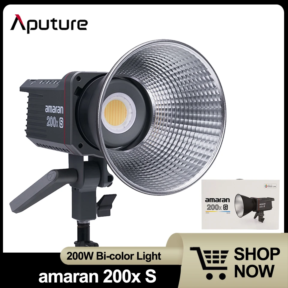 

Aputure Amaran 200x S /100x S Bi-color COB Studio Photography LED Light 200W/100W Brightness 2700-6500k Video Fill Lamp
