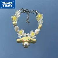 takara tomy hello kitty new candy shell beaded adjustable girls bracelet sweet and cute to send lovers gift hand jewelry