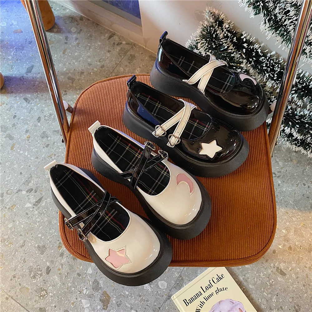 

Туфли Lolita на каблуке на платформе женская обувь в японском стиле Mary Janes винтажные женские туфли на высоком каблуке для студентов
