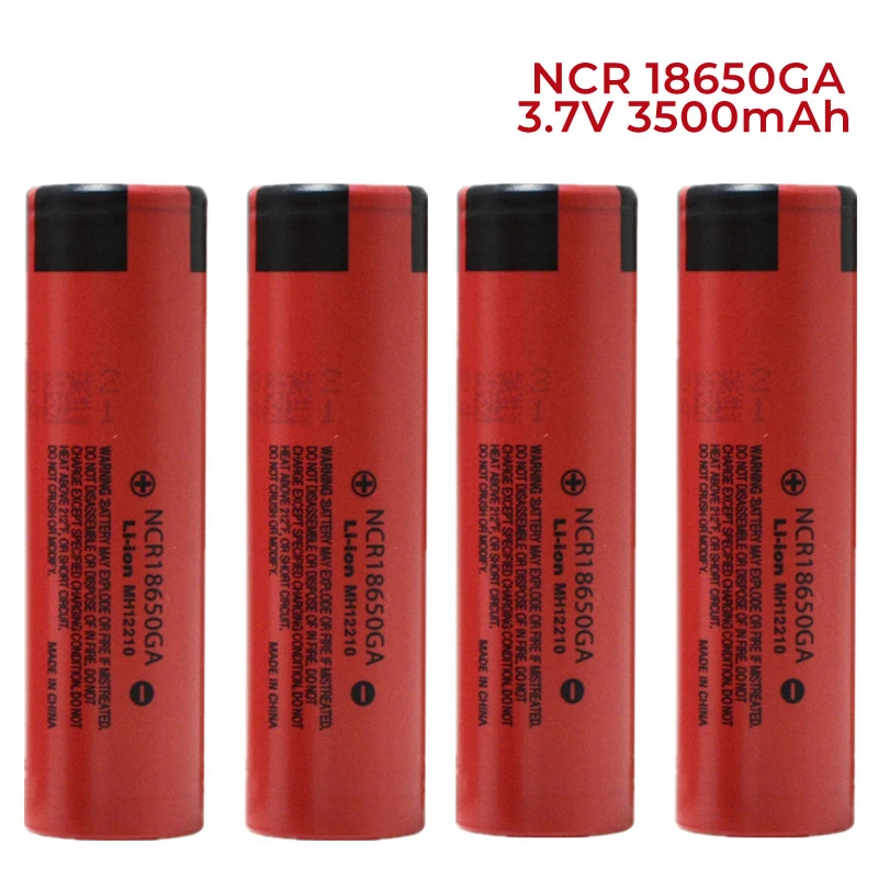 

20PCS 100% new Original NCR 18650GA High Discharge 3.7V 3500mAh 18650 Rechargeable Battery Flashlight Flat-top Lithium Battery