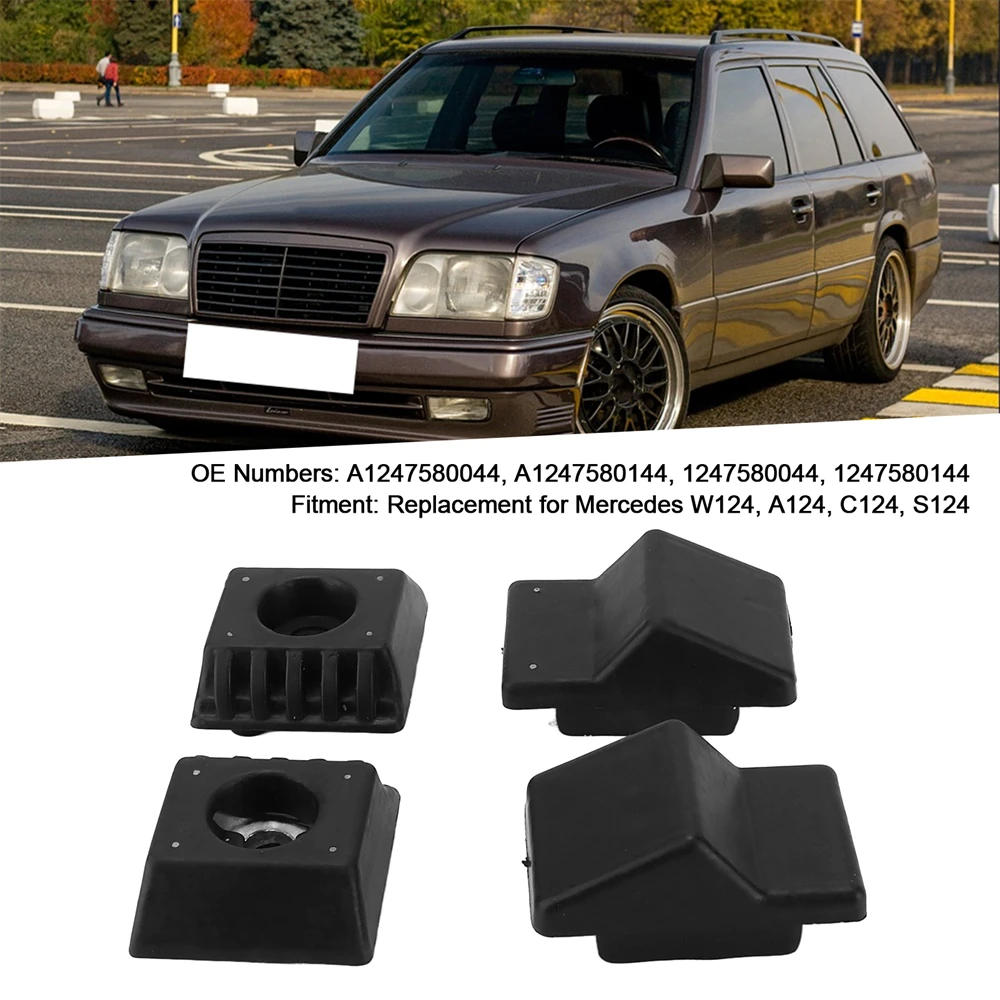 

4Pcs Car Trunk Stop Buffer 1247580044 A1247580144 Rubber Metal Firm Durable For Mercedes W124 A124 C124 S124 Auto Accessorices