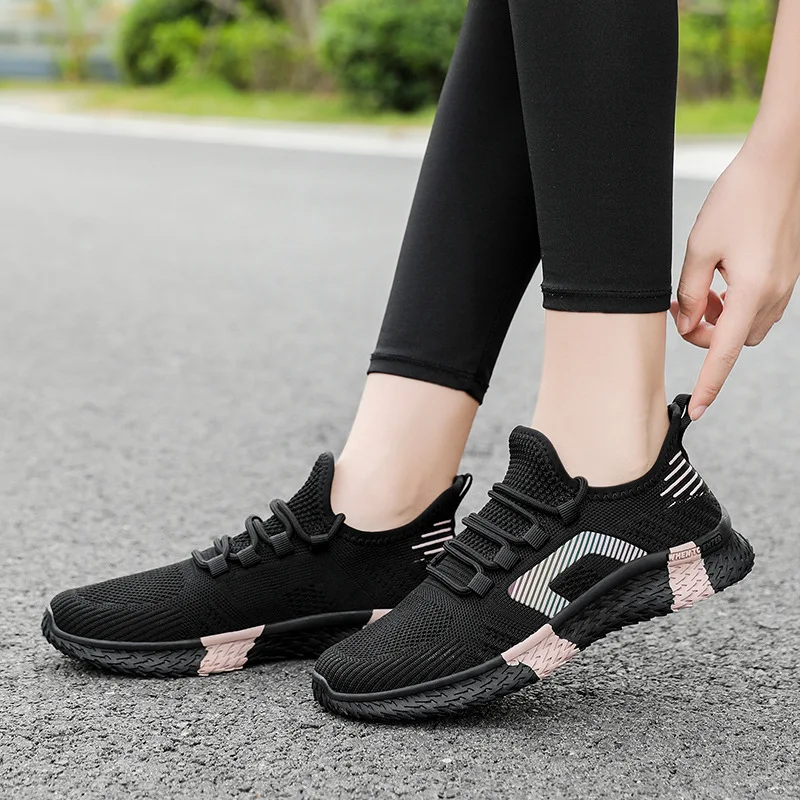 Women Running Shoes Fashion Casual Sneakers Air Mesh Lace Up Sport Shoes Comfortable Breathable Zapatillas Mujer Tennies shoes