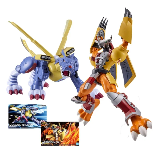 

In Stock Original Bandai Figure Rise FRS Digimon Adventure Metal Garurumon War Greymon TV Version Anime Figure Model Action Toys
