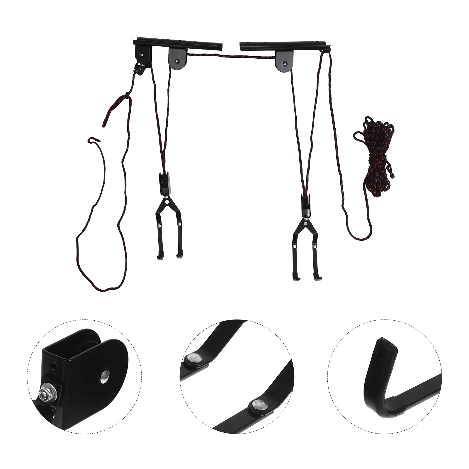 

Подвесная вешалка для велосипеда, гаражный подъемник для хранения, для подвешивания велосипеда, шоссейного велосипеда, горного велосипеда, ограничение 50 кг (2 каната)