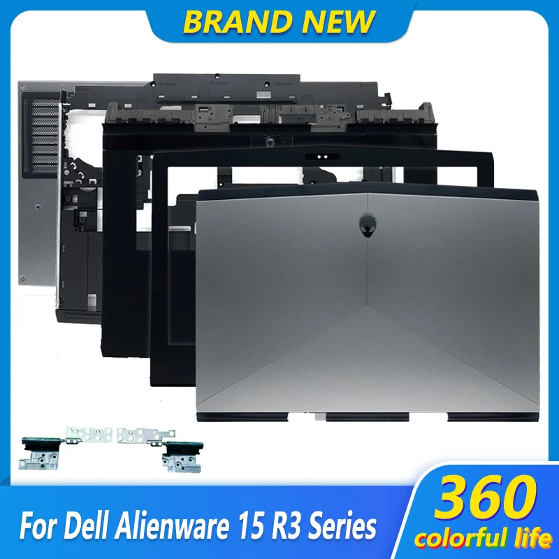 

For Dell Alienware 15 R3 LCD Back Cover/Front Bezel/Hinges/Palmrest/Bottom Case Cover 0KWP7D 0892VY 0VN6FK 0F9V34 071YM7 Silver