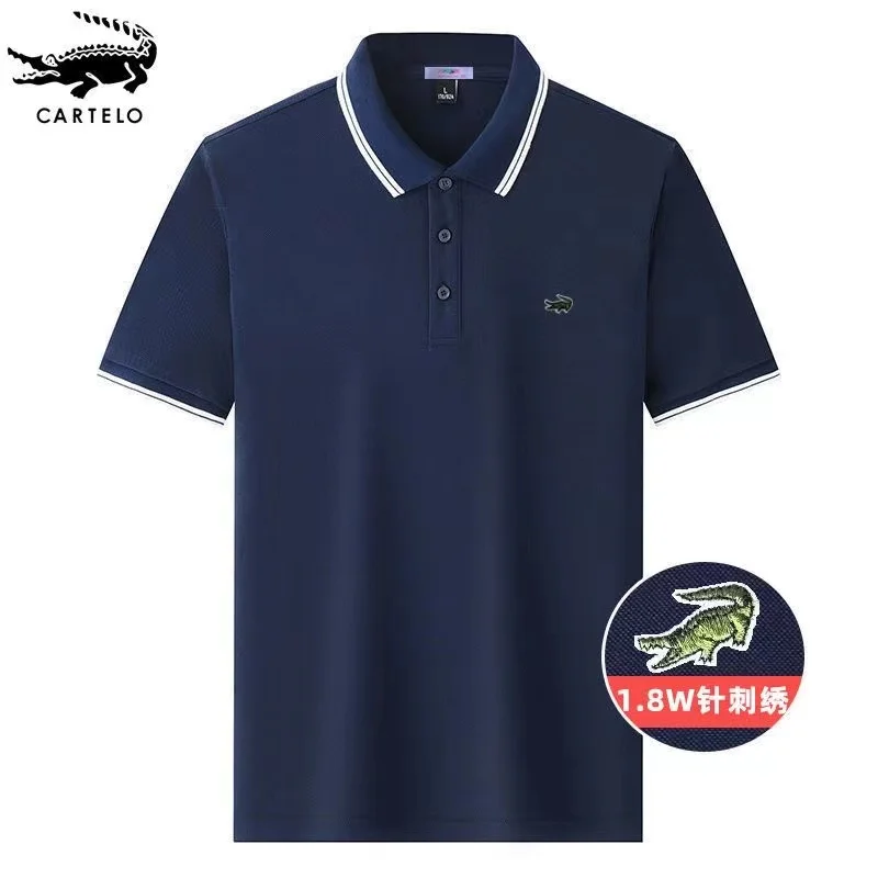 

CARTELO 2022 New Men's Cotton Embroidered Hot Selling Polo Shirt Summer Business Leisure Breathable Lapel Polo Shirt for Man