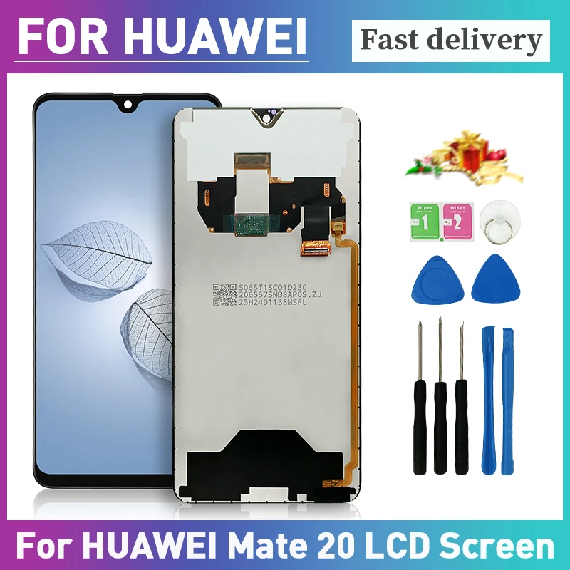

ЖК-дисплей 6,53 "для Huawei Mate 20, дисплей с сенсорным экраном, Замена ЖК-экрана, 100% протестированный дигитайзер в сборе, детали HMA-L29
