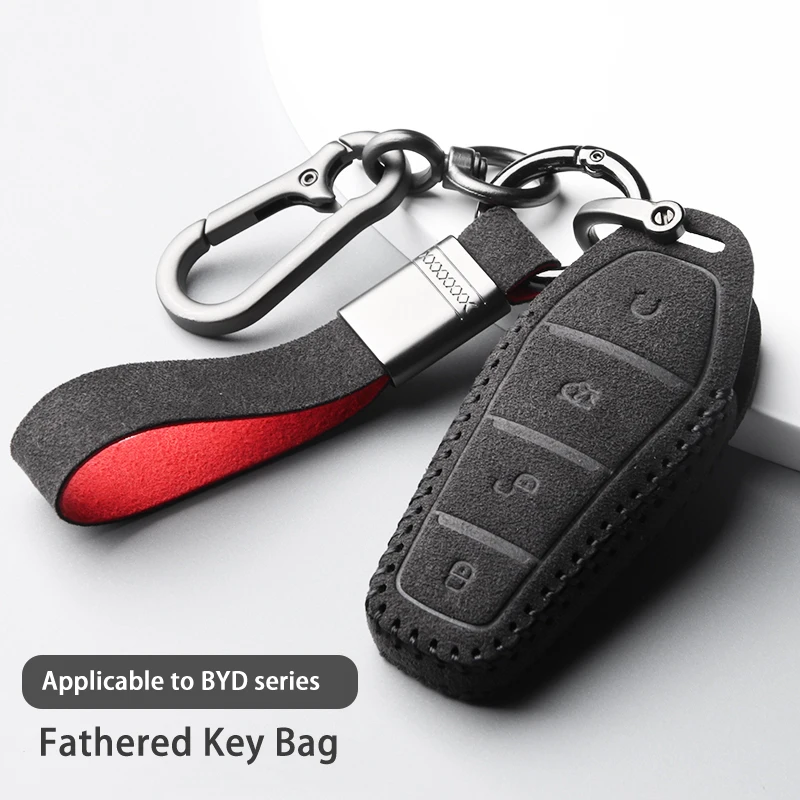 

Alcantara Suede For BYD Song Atto F0 Yuan Plus Dolphin Han Tang Dm Qin PLUS Song Key Case Protective Cover All-inclusive Buckle