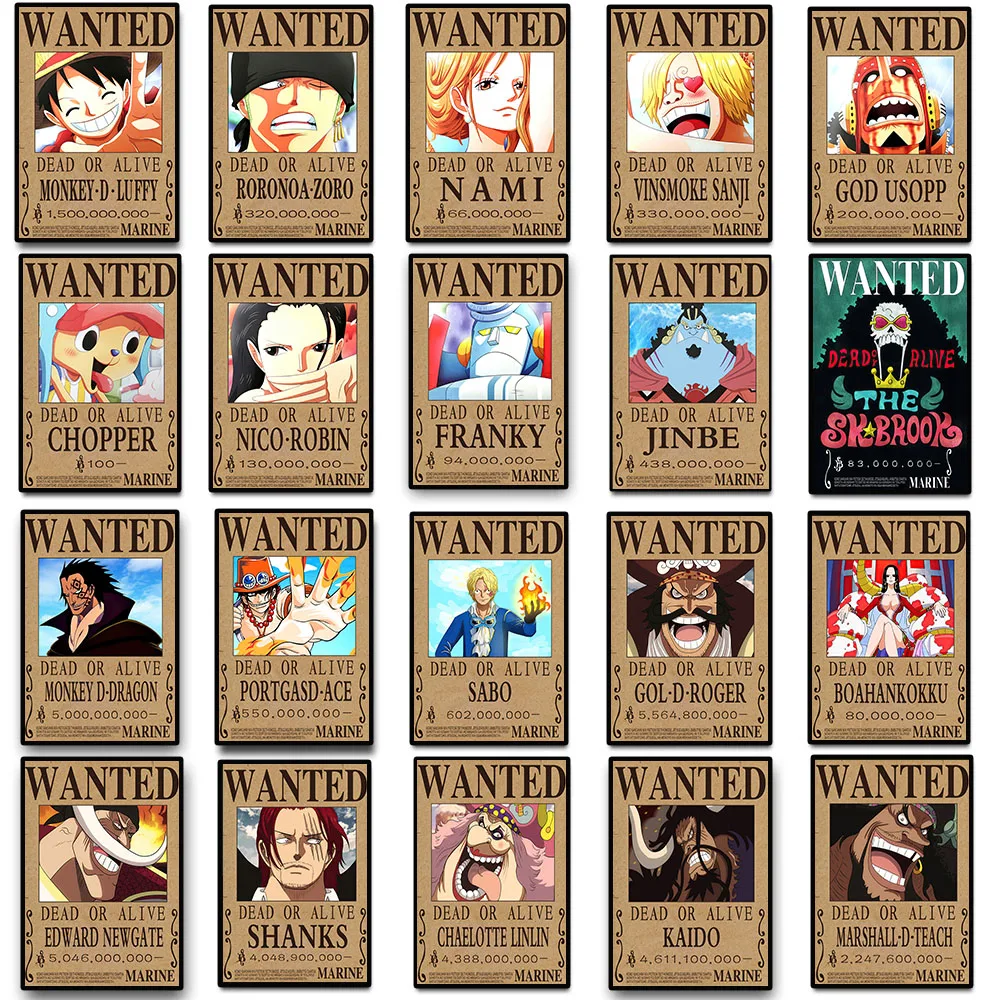 

Japanese Anime Poster Printing Kids Room Art Mural One Piece Luffy Image Room Canvas Home Manga Decoration cuadros
